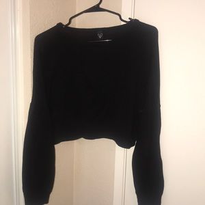 Windsor women’s black long sleeve crop top. Size L